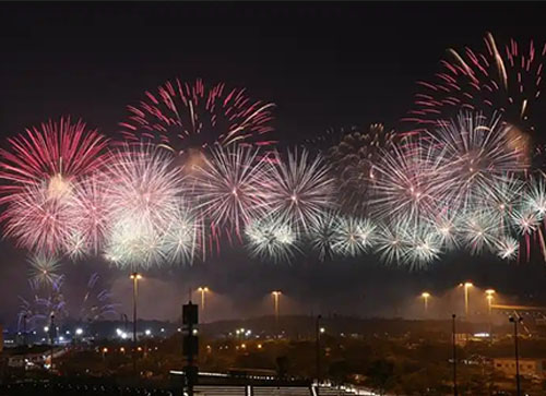 温泉县焰火晚会